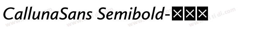 CallunaSans Semibold字体转换